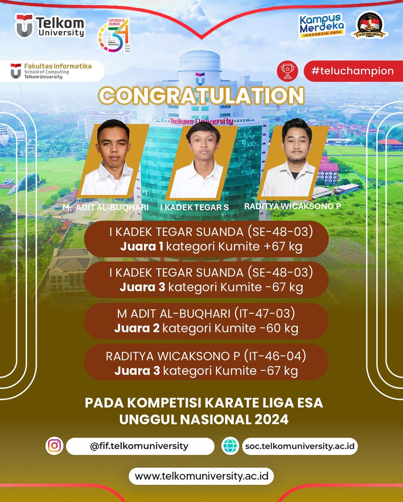 Juara 1 Kompetisi Karate Liga Esa Unggul Nasional 2024 Juara 1 Kompetisi Karate Liga Esa Unggul Nasional 2024